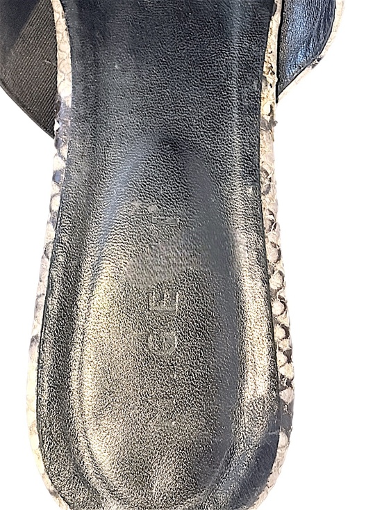 M. Gemi Gray & Black Snakeskin Pointed-toe Flats | Made in Italy | Size 41 / 10 - Picture 10 of 16